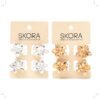 Set broche flor metal x 4 unidades x 12 set
