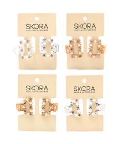 Set broche strass x2unid x 12 Set