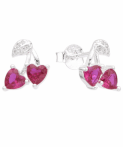 ARO PLATA CEREZAS C/ZIRCONES. PESO APROX 1.49 GR.