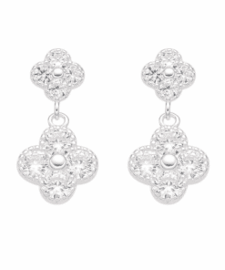 ARO PLATA VAN CLEEF CON ZIRCONES COLGANTE. PESO APROX 1.87 GRS.