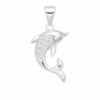 DIJE PLATA DELFIN CON ZIRCONES. PESO APROX 2.04 GRS.