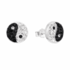 ARO PLATA YIN YANG C/ZIRCONES. PESO APROX 1.64 GR.