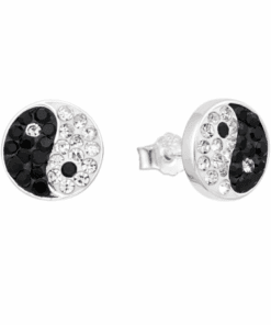 ARO PLATA YIN YANG C/ZIRCONES. PESO APROX 1.64 GR.