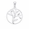 DIJE PLATA ÁRBOL DE LA VIDA CON ZIRCONES. PESO APROX 1.37 GRS.