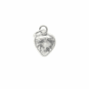 DIJE PLATA PUNTO DE LUZ  EN FORMA DE CORAZÓN 6 MM. PESO APROX 0.40 GRS.