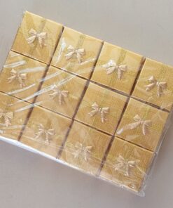 ESTUCHE PARA ANILLO DORADO 5 X 5 CM X 12 UNID.