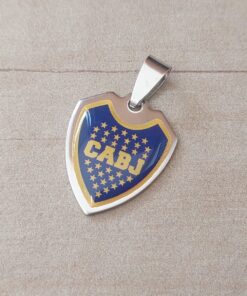 DIJE DE ACERO FUTBOL CABJ CON RESINA. 19 X 24 MM