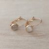 ARO DE ACERO DORADO BRISURA CON OJO GATO BLANCO 6 MM