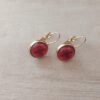 ARO DE ACERO DORADO BRISURA CON PASTILLA ROJA 10 MM