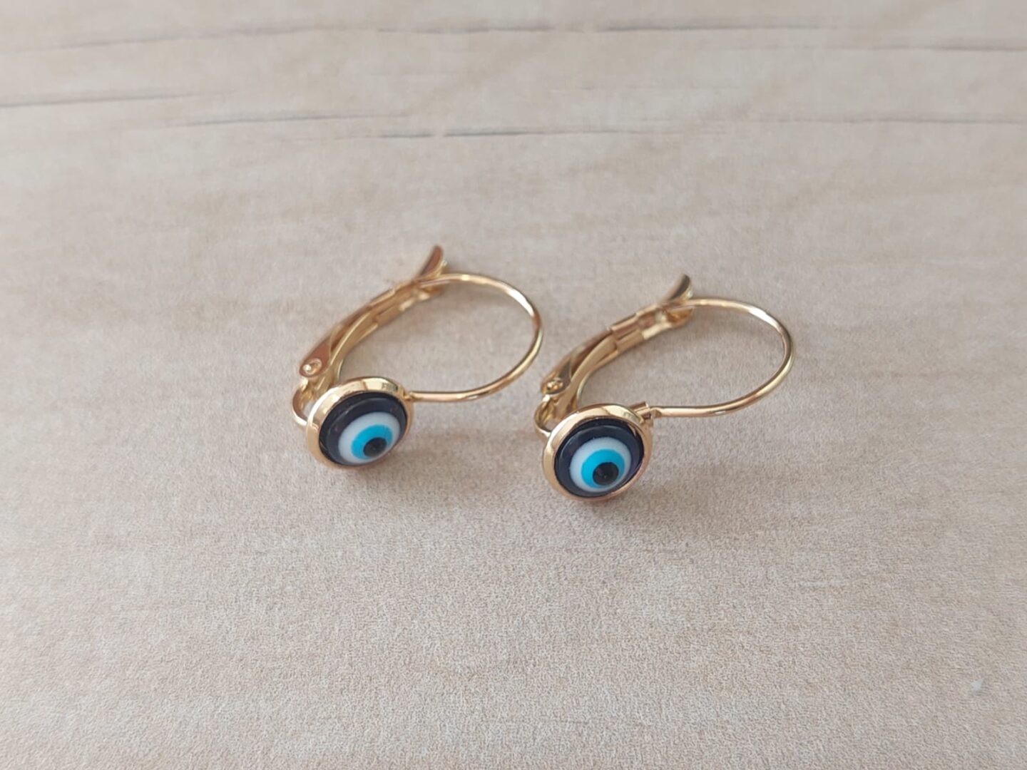 ARO DE ACERO DORADO BRISURA CON OJITO TURCO 6 MM