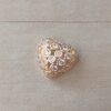 DIJE DE ACERO DORADO CORAZÓN PASACADENA CON CUBIKS CRISTAL. MEDIDAS 18 MM