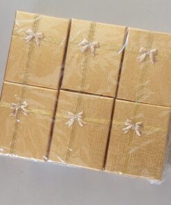 ESTUCHE PARA CONJUNTOS X 12 UNIDADES COLOR DORADO. MEDIDAS 7 X 9 CM