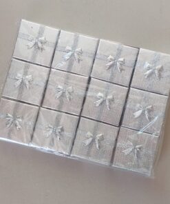 ESTUCHE PARA ANILLO PLATEADO 5 X 5 CM X 12 UNID.