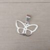DIJE DE ACERO MARIPOSA CALADA. TAMAÑO 25 MM X 15 MM.