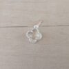 DIJE DE ACERO BLANCO VAN CLEEF CON CUBIK CRISTAL. 12 MM