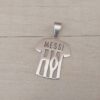 DIJE DE ACERO CAMISETA CALADA MESSI. TAMAÑO 22 X 25 MM