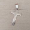 DIJE DE ACERO CRUZ CON PADRE NUESTRO GRABADO . TAMAÑO 17 X 30 MM
