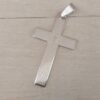 DIJE DE ACERO CRUZ CON PADRE NUESTRO GRABADO . TAMAÑO 24 X 43 MM