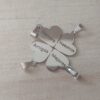 DIJE DE ACERO  4 CORAZONES PARA PARTIR. 30 MM