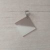 DIJE DE ACERO ROMBO 25 MM PARA GRABAR - 1MM ESPESOR. PULIDO UN SOLO LADO
