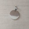 DIJE DE ACERO MEDALLA REDONDA 15 MM PARA GRABAR, PULIDO AMBOS LADOS.- ESPESOR 1.5 MM.
