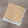 PAÑUELO RASADO ESTAMPADO CON LUNARES, FONDO AMARILLO. TAMAÑO 70 X 70