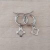 ARO DE ACERO ARGOLLA 14 MM CON DIJE VAN CLEEF CALADO
