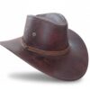 SOMBRERO COWBOY PU GASTADO COLOR MARRÓN