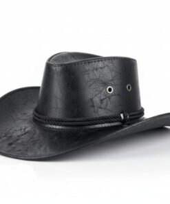 SOMBRERO COWBOY PU GASTADO COLOR NEGRO