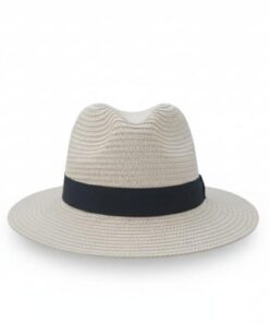 SOMBRERO CRUDO CON CINTA NEGRA