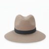 SOMBRERO BEIGE CON CINTA NEGRA