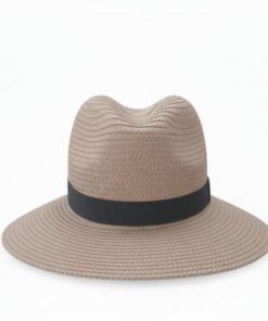 SOMBRERO BEIGE CON CINTA NEGRA