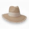 SOMBRERO DESFLECADO BEIGE BICOLOR