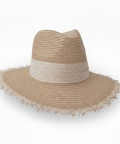 SOMBRERO DESFLECADO BEIGE BICOLOR