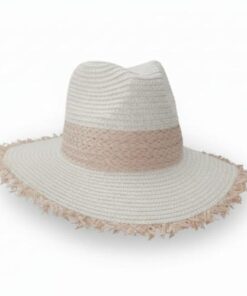 SOMBRERO DESFLECADO CRUDO BICOLOR