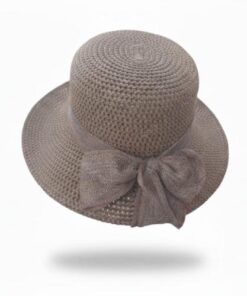 SOMBRERO CHOCOLATE CINTA CON MOÑO MARRÓN