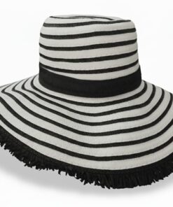 CAPELINA DESFLECADA RAYADA CRUDO/NEGRO