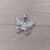 DIJE DE ACERO MARIPOSA CON STRASS. TAMAÑO 16 X 22 MM