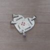 DIJE DE ACERO CORAZON PUZZLE X 4 PARA PARTIR "MEJORES AMIGAS PARA SIEMPRE" CON CORAZONCITO ROJO. TAMAÑO 23 x 30 MM