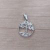 DIJE DE ACERO ÁRBOL DE LA VIDA CALADO CON STRASS 18 MM