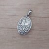 DIJE DE ACERO VIRGEN DE FATIMA OVALADA. MEDIDA 15 X 21 MM