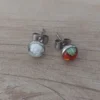 Aro de acero cristal de murano con fru fru