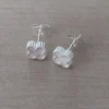 Aro de acero blanco tipo van cleef blanco con fru fru