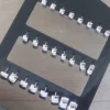 Blister de 36 aros de acero bisagra chata