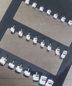 Blister de 36 aros de acero bisagra chata