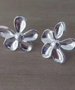Aro de acero blanco flor bombe con fru fru