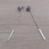 Aro de acero pasante corazón cubik con cadena colgante