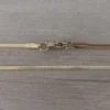 Cadena de acero dorado cola de ratón chata