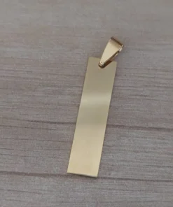 dije de acero dorado para grabar