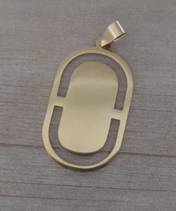 dije de acero dorado para grabar